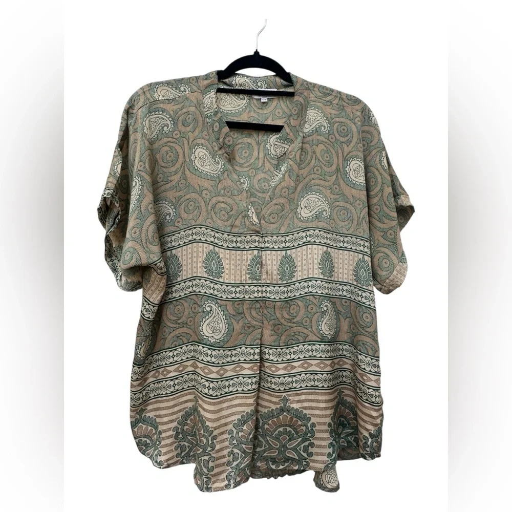 ✨ Guru Silk Paisley Top - Picture 3 of 14